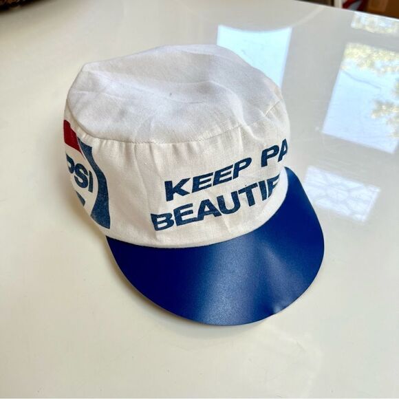 Vintage 80s 90s Keep Pennsylvania Beautiful Pepsi Painters Cap Hat - Picture 8 of 11